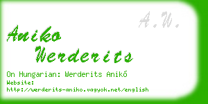 aniko werderits business card